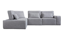 Homeroots Light Gray 100% Polyester Modular L Shaped Corner Sectional - Living Room Express