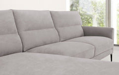 Homeroots Gray 100% Polyester Stationary L Shaped Sofa And Chaise - Living Room Express