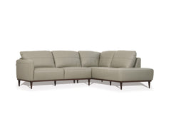 Homeroots Green Leather L Shaped Sofa And Chaise Sectional - Living Room Express