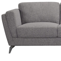 Homeroots Gray Cotton Blend Stationary L Shaped Sofa And Chaise - Living Room Express